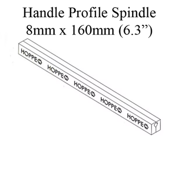 Hoppe Spindle Pair For HL S9000 Handles 160mm Spindle For 2.75 Inch Doors, 519200